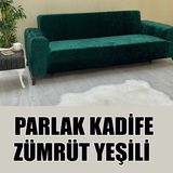 Parlak Kadife Kumaş Üçlü & Çekyat Koltuk Kılıfı - 180 x 230 cm - Zümrüt