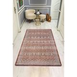 Parlak Kadife Kumaş Vıntage Dijital Baskı Dot Kaymaz Tabanlı Halı H1067 Renkli 140 X 200
