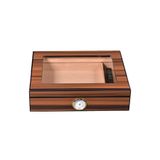 Parlak Kahverengi Camlı Humidor Puro Kutusu rc09