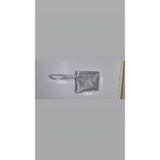 Parlak kumaş gümüş rengi el çantasi ABDLL00013