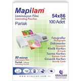 Parlak Laminasyon Filmi 80 Micron 54X86, 100'LÜ Paket, Kredi Kartı Boyutu - Seçenek 1 - Antrasit