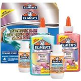 Parlak Metalik Slime Hazırlık Seti, Eğlenceli ve Renkli Oyun Malzemeleri - Ahşap - Seçenek 1