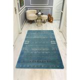 Parlak Parlak Kadife Kumaş Dijital Baskı Etnik Desenli Dot Kaymaz Tabanlı Halı Kumaş Dijital Baskı Dot Kaymaz Tabanlı Mutfak Halısı H0819 Renkli 80 X 150