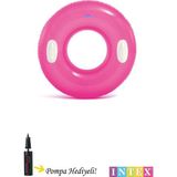 Parlak Pembe Tutunmalı Deniz ve Havuz Simidi 76 Cm, 8+ Yaş Için Ideal - Ahşap - Bej - Seçenek 1