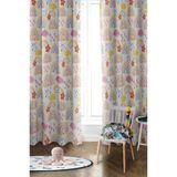 Parlak Saten Mikro Kumaş Çift Kanat Çocuk Odası Fon Perde Takımı Prd0031 Renkli 140 X 270
