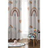 Parlak Saten Mikro Kumaş Çift Kanat Çocuk Odası Fon Perde Takımı PRD0033