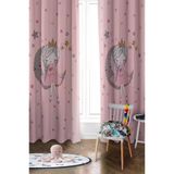 Parlak Saten Mikro Kumaş Çift Kanat Çocuk Odası Fon Perde Takımı Prd0041 Renkli 140 X 270