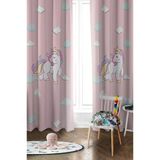 Parlak Saten Mikro Kumaş Çift Kanat Çocuk Odası Fon Perde Takımı Prd0043 Renkli 140 X 270