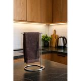 Parlak Silver Dikey Havluluk Havlu Askılığı Tezgah Üstü Banyo Mutfak Organizer Paslanmaz Metal