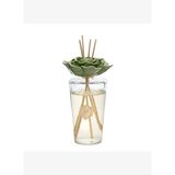Parlak Sırlı Yeşil Seramik Gül Detaylı Çubuklu Oda Kokusu 400 ml-White Jasmine