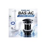 Parlak Siyah 6.5 cm Pop-Up Lavabo Gider Süzgeci, Pirinç Çekirdekli - Çok Renkli