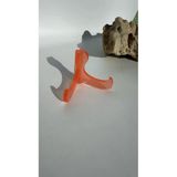 Parlak Turuncu Orkide Çiçeği Renkli Sedefli Çerçeve Tabak Teşir Ayağı Stand Şövalye El Yapımı Epoksi Hediyelik