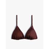 Parlak Üçgen İpli Bikini Üstü