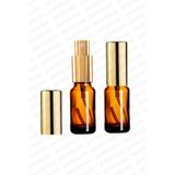 parlakcam 10ml Altın Renkli Full Metal Lüx Sprey Şişe, Parfüm Kolonya vb İçin Sızdırmaz Amber Cam Şişe 1 Adet