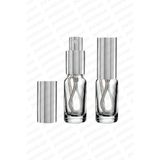 parlakcam 10ml Gümüş Renkli Full Metal Lüx Sprey Şişe, Parfüm Kolonya vb İçin Sızdırmaz Şeffaf Cam Şişe 1 Adet