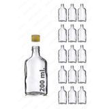 parlakcam 200ml Cold Brew Kahve Şişesi Sızdırmaz Gold Kapaklı Cam Yassı Şişe Sıvı Gıdalara Uygun (15 Adet)