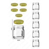 parlakcam 5 Adet Mini-küçük Cam Kavanoz Numune, Mama, Düğün Ve Kına Şekerleme Kavanozu 40ml.