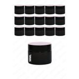 parlakcam 50ml amber krem kavanozu cam krem kutusu siyah renk koruma kapaklı 50cc cam kavanoz (15 adet)