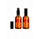 parlakcam 50ml Siyah Renkli Full Metal Lüx Sprey Şişe, Parfüm Kolonya vb İçin Sızdırmaz Amber Cam Şişe 1 Adet