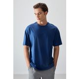 Parlament %100 Pamuk Kalın Yumuşak Dokulu Oversize Fit Basic Erkek T-Shirt - 88353