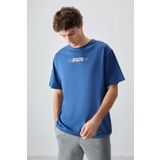 Parlament %100 Pamuk Kalın Yumuşak Dokulu Oversize Fit Baskılı Erkek T-Shirt - 88356