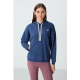 Parlament Kompakt Pamuklu Kalın Pürüzsüz Dokulu Kapüşonlu Oversize Fit Kadın Sweatshirt - 97291