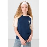 Parlament O Yaka Pamuklu Baskılı Oversize Fit Kız Çocuk T-Shirt - 75179