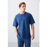 Parlament Pamuklu Kalın Yumuşak Dokulu Oversize Fit Baskılı Erkek T-Shirt - 88320