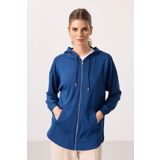 Parlament Yumuşak Dokulu Kapüşonlu Oversize Kadın Tunik Sweatshirt - 97302