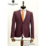 Parlamenter Fabio Cassel Slim Fit Erkek Tek Ceket - 52 - 6 Drop - Bordo