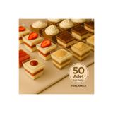 PARLAPACK Plastik Tatlı Kasesi 50 ADET 200 CC Kübik Prizma KaseKAPAKSIZ Magnolya,Puding,Meze,Tiramisu