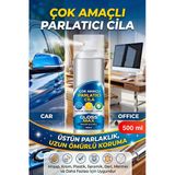 #Parlatıcı Paslanmaz Çelik Yüzey Temizleyici Parlatıcı Sprey 500 Ml Ankastre Fırın Davlumbaz Buzdolabı Metal Krom Alümin