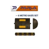 PARLATRAFİK Kauçuk Hız kesici Kasis Set 6 metre oval Kauçuk Kasis Set