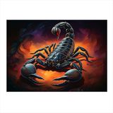 Parlayan Akrep Figürü Modern Ahşap Tablo 35cm X50cm