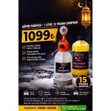 PARLAZ CAR CARE Köpük Pompası + 1 Litre Oto Yıkama Şampuanı Seti