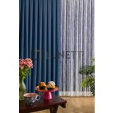 Parlement Mavisi Seyrek Pileli 1X2 Fon Perde Tek Kanat 9242 lntsy, 90 x 280