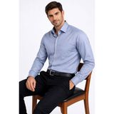 Parletti Uzun Kol Klasik Erkek Pamuk Saten Gömlek 7606 - Gri - 2XL