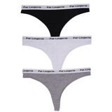 Parlingerie KADIN 3LÜ STRING TANGA SİYAH-BEYAZ-GRİ M SİYAH-BEYAZ-GRİ