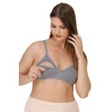 Parlingerie PL Emzirme Sütyeni Kapsız Penye GRİ GRİ 80B