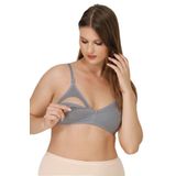 Parlingerie PL EMZİRME SÜTYENİ PENYE KAPSIZ GRİ GRİ 100