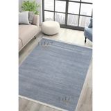 Parma Düz Mavi Model Dokuma Halı Kilim Yolluk Salon Halısı Modern Dokuma - 100 x 150 cm