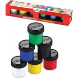 Parmak Boya 6 Renk 25 ml 1 Paket Fatih Parmak Boya Seti 6 lı Su Bazlı Şişe İçerisinde Okul Resim Sınıf