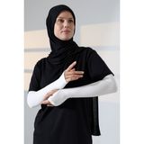 Parmak Geçmeli Kadın Penye Tesettür Kolluk - Krem - Standart