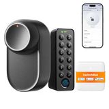 Parmak İziyle Kilit Açma Özelliğine Sahip Switchbot Wlan Smart Lock Ultra, Şarj Edilebilir Pilli Elektronik Kapı Kilidi, Parmak İziyle Kapı Açıcı,Şifre, Akıllı Telefon, Alexa, Google, Matter'ı