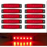 Parmak Led 12 Ve 24 Volt Çalışma Özelliği Su Geçirmez (10 Adet)kırmızı