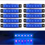 Parmak Led 12 Ve 24 Volt Çalışma Özelliği Su Geçirmez (10 Adet)mavi