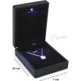 Parmas Design Işıklı Kolye Bileklik ve Set Takı Kutusu Dış 7*10 cm (Birlikte Alımlarda Takı Içerisine Yerleştirilerek Gönderilir) - 7 x 10 cm - Siyah