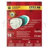 Parmask FFP2 N95 5 10'lu Katlı Telli Koruyucu Beyaz Maske