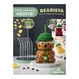 Parmend Life BARISTA AYICIK BARDAK SERT PLASTİK 6 adet cam pipet hediye