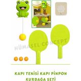 Parmend Life Kapı Tenisi Asılı Masa Tenisi Raket Topu Seti Iç Mekan Çocuk Kurbağa 2 Kişilik Kapı Pinponu Set